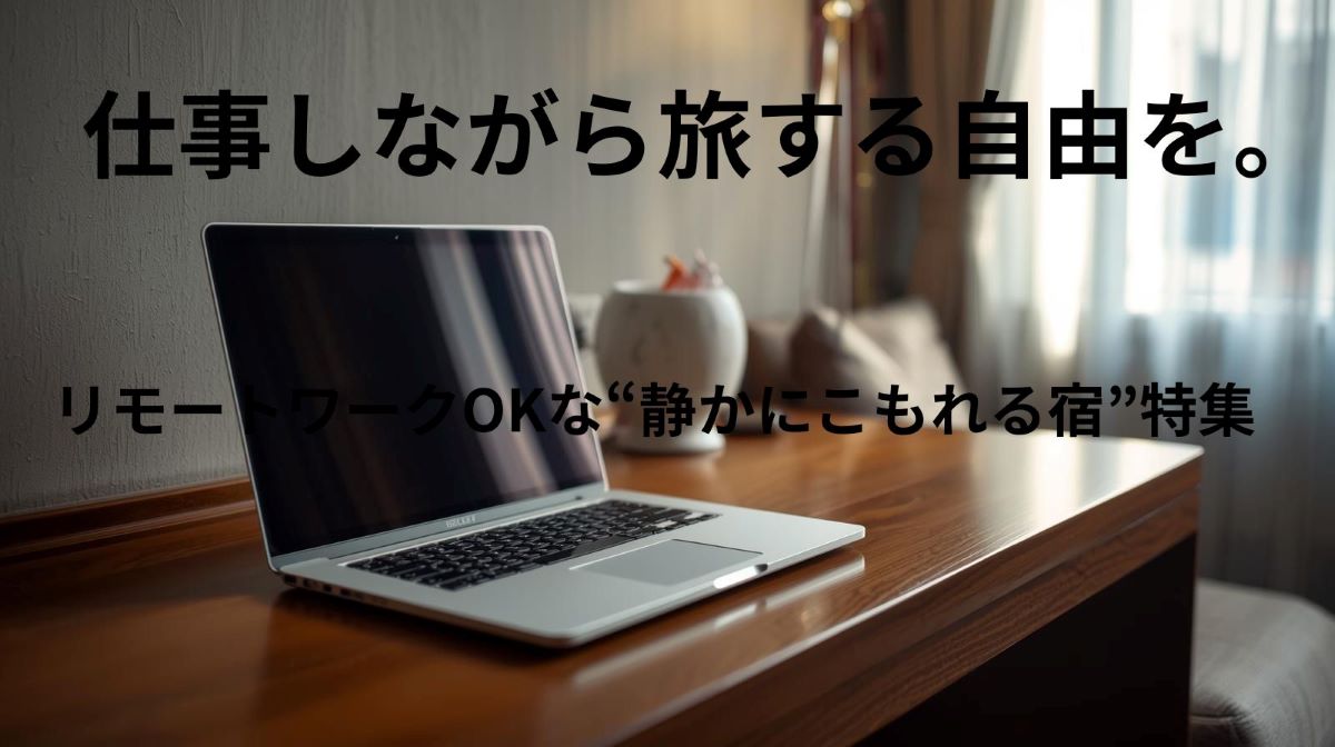 リモートワークができる一人旅宿おすすめ5選【Wi-Fi完備・静かな作業空間】